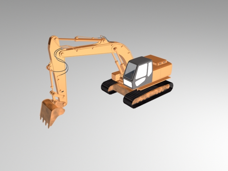Crawler Excavator 3d model download — 3D model download