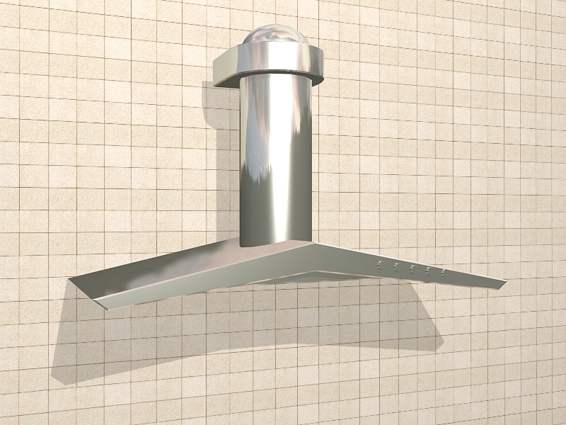 Stainless Steel Kitchen Hood 3d model download — 3D model download