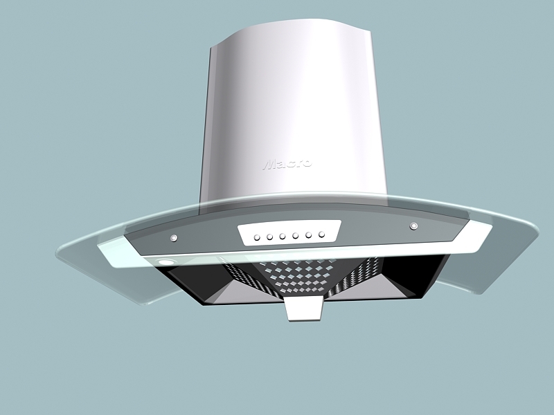 Glass Kitchen Hood 3d model download — 3D model download