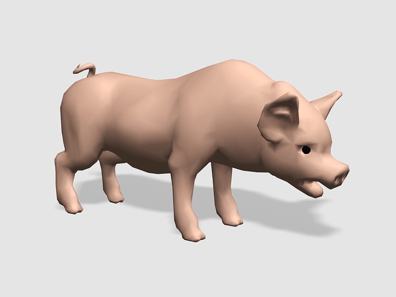 Cute Pig 3d model download — 3D model download