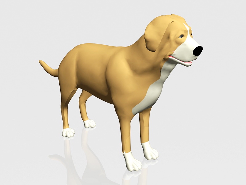 Yellow Dog 3d model download — 3D model download