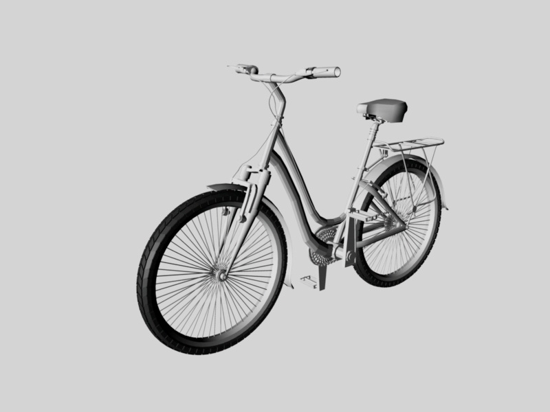 Ladies City Bike 3d model download — 3D model download