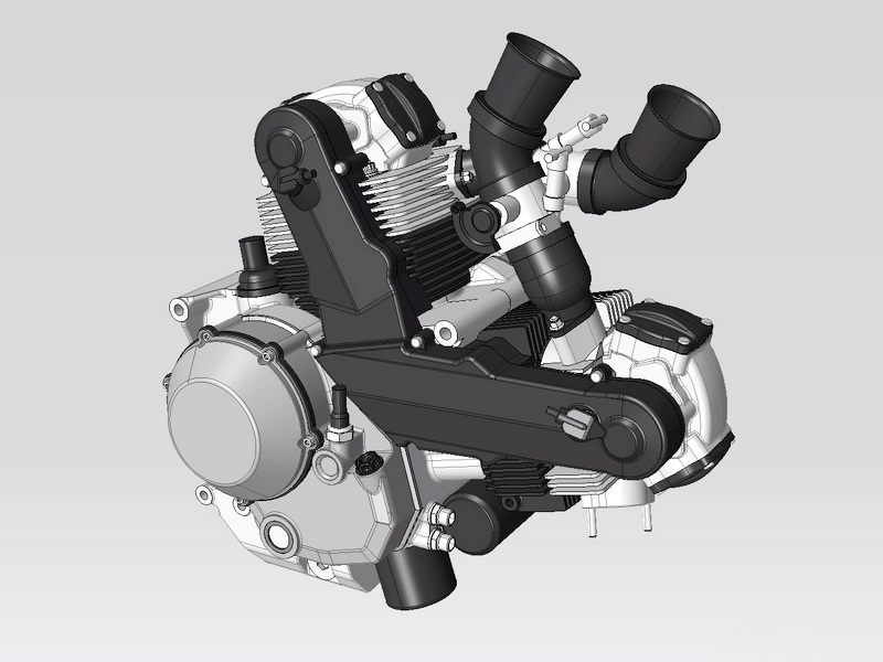 V-Twin Motorcycle Engine 3d model download — 3D model download