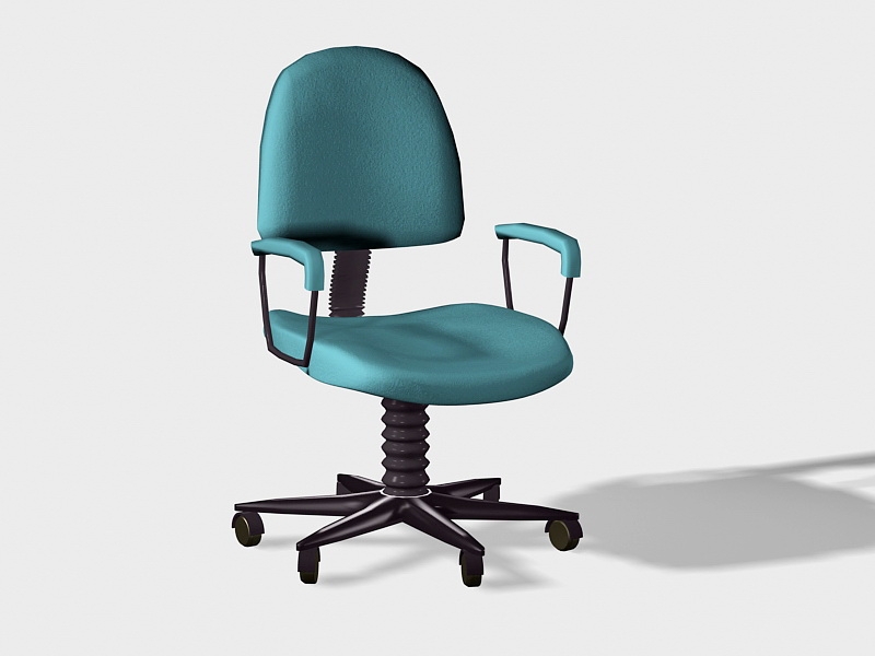 Blue Swivel Office Chair 3d model download — 3D model download