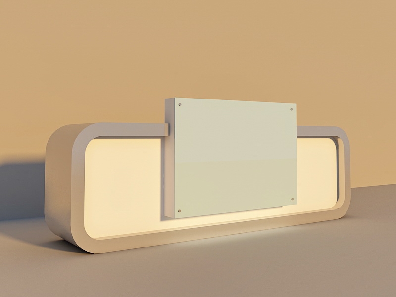 Front Office Reception Desk 3d model download — 3D model download
