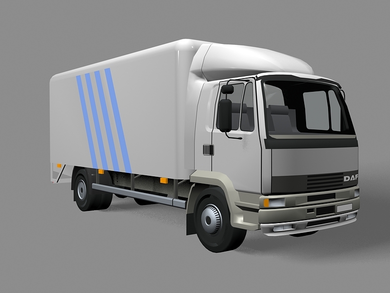 Box Van Truck 3d model download — 3D model download