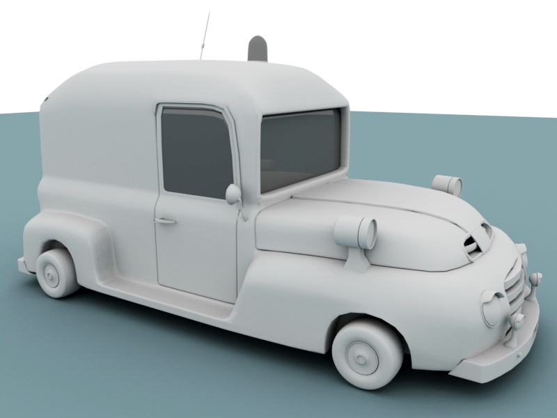 Old Antique Police Wagon 3d model download — 3D model download