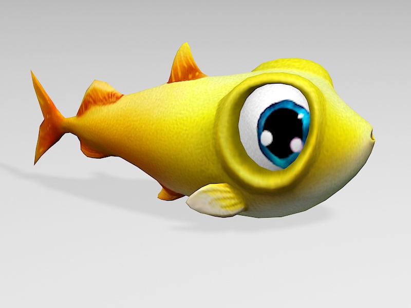 Small Yellow Fish 3d model download — 3D model download