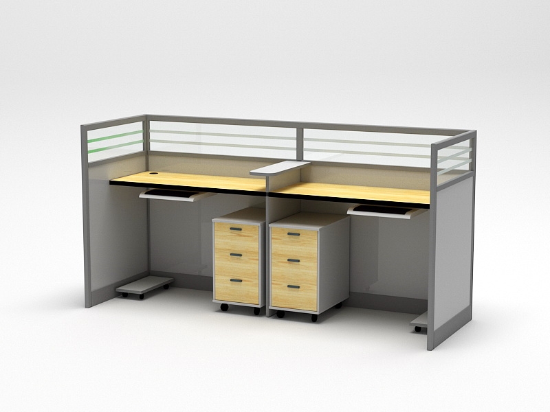 Office Cubicle Units 3d model download — 3D model download