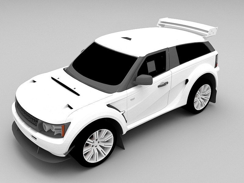 White 2 Door SUV 3d model download — 3D model download
