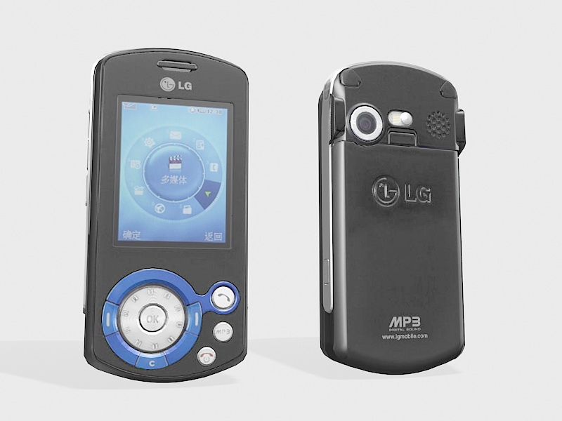 LG KE 608 Mobile Phone 3d model download — 3D model download