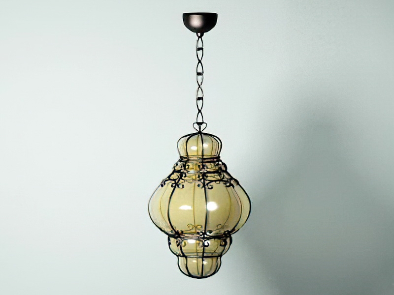 Antique Pendant Light 3d model download — 3D model download