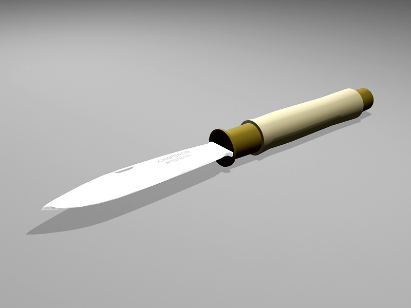 Vintage Chaperon Nontron Folding Pocket Knife 3d model download — 3D model download