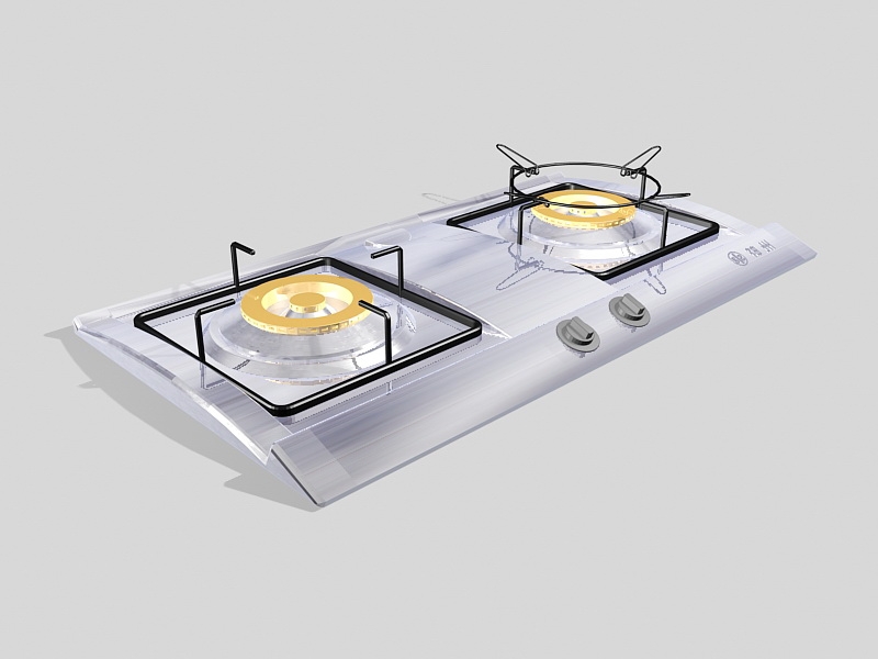 Kitchen Gas Stove Top 3d model download — 3D model download