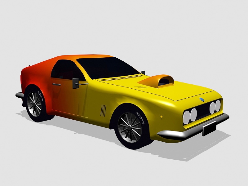 Cartoon Pony Car 3d model download — 3D model download