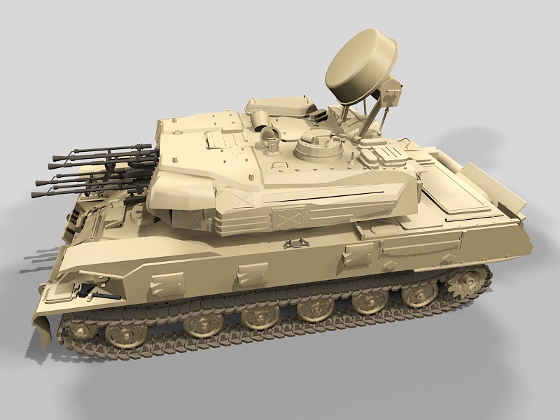 Russian ZSU-23-4 Shilka SPAAG 3d model download — 3D model download