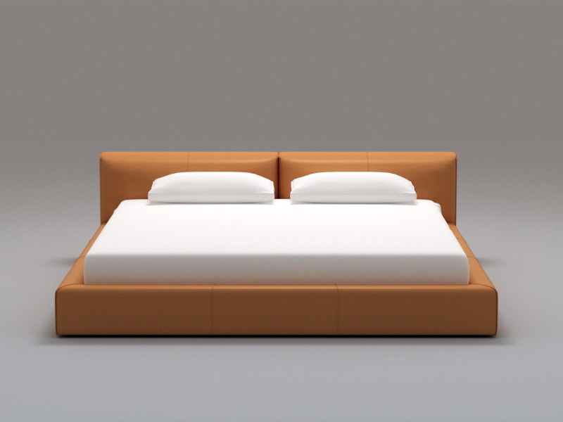 Queen Size Platform Bed 3d model download — 3D model download