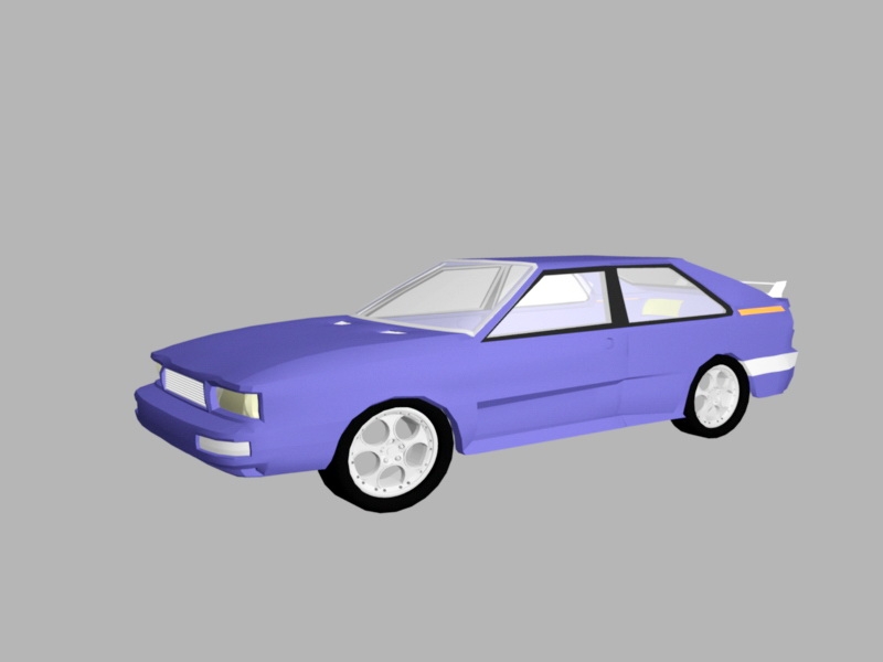 Audi Quattro Car 3d model download — 3D model download