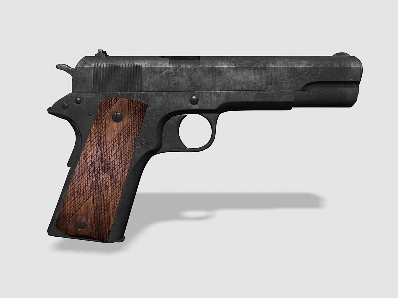 Colt 1911 Pistol 3d model download — 3D model download