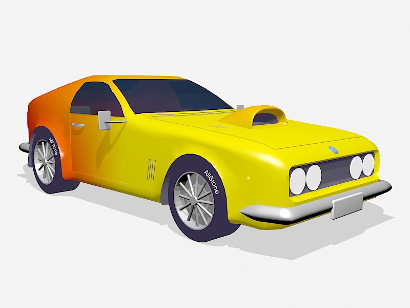Classic Muscle Car 3d model download — 3D model download