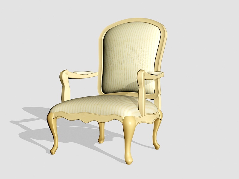 Traditional Accent Chair 3d model download — 3D model download