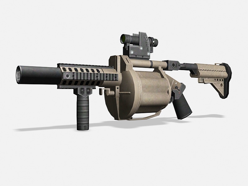 Multi-Shot Grenade Launcher 3d model download — 3D model download