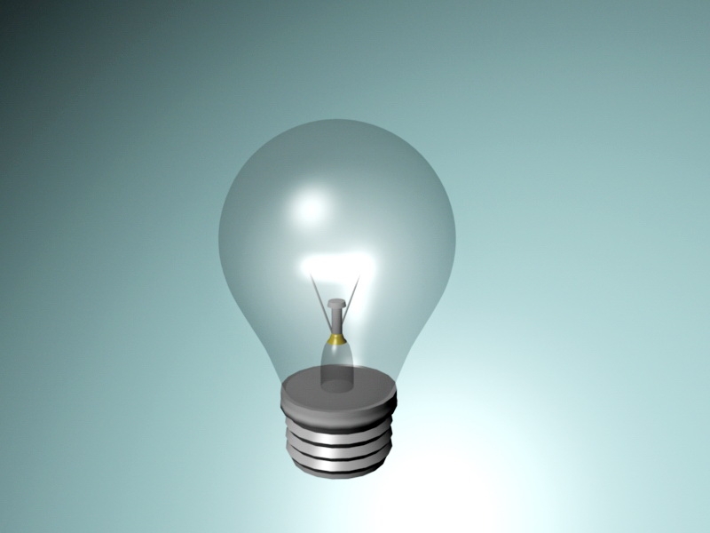 Clear Light Bulb 3d model download — 3D model download