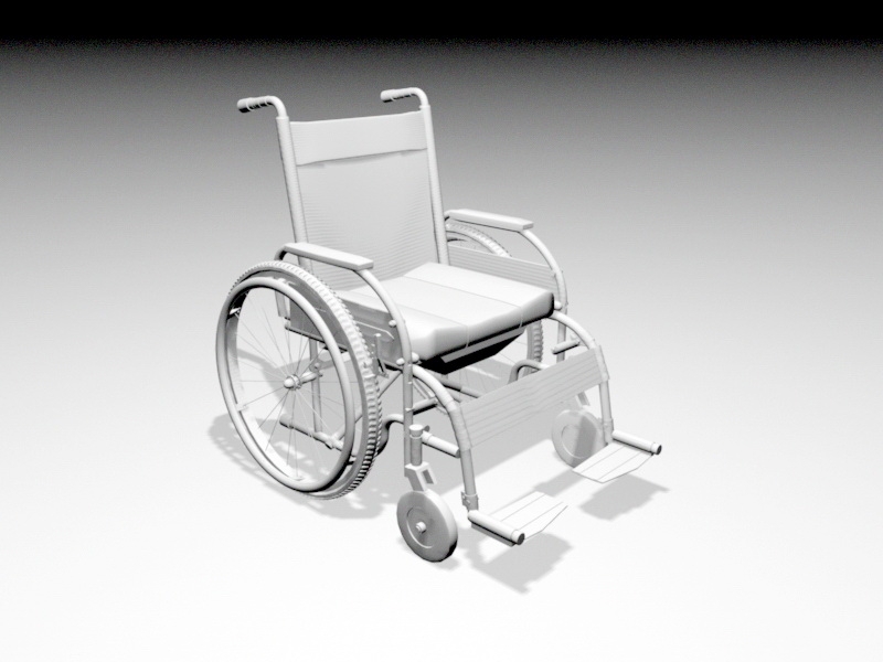 Medical Wheelchair 3d model download — 3D model download
