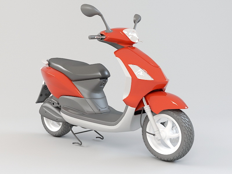 Electric Motor Scooter Moped 3d model download — 3D model download