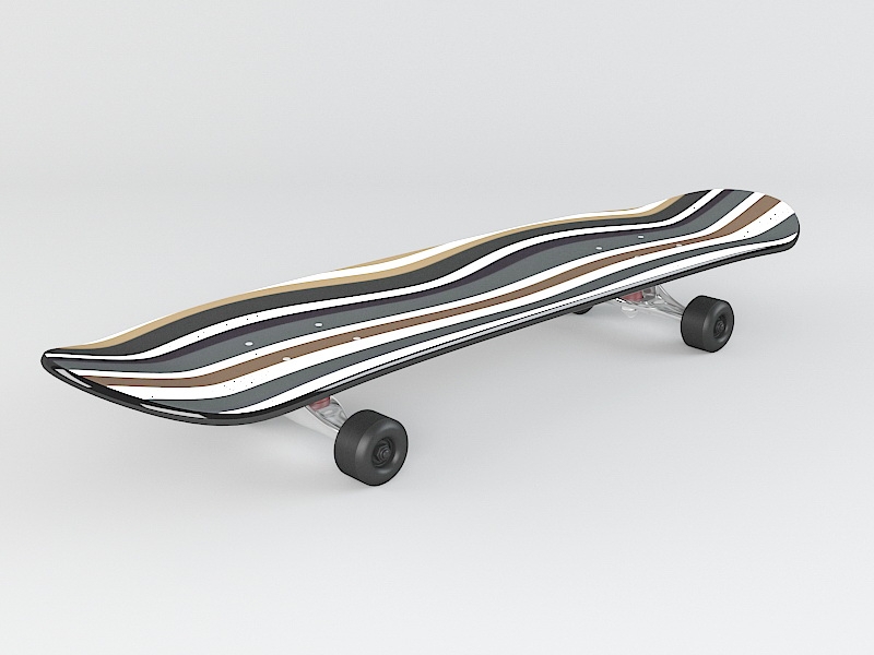 Plain Skateboard 3d model download — 3D model download