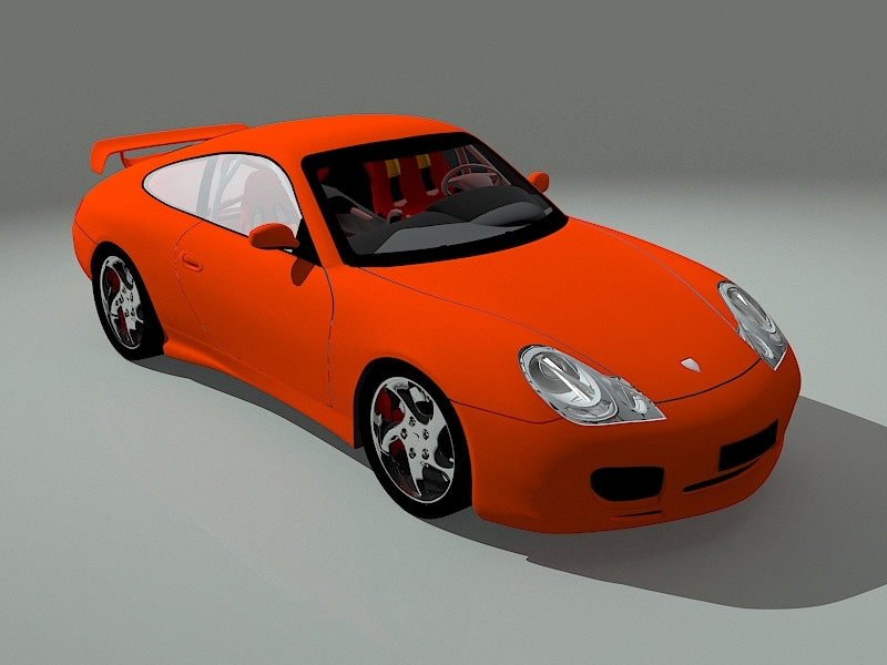 Red Porsche 911 3d model download — 3D model download