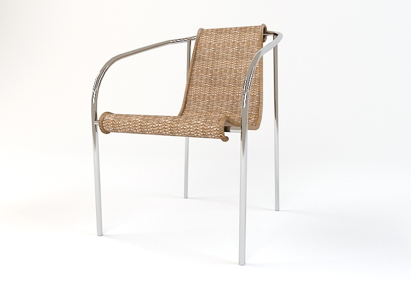 Outdoor Patio Wicker Chair 3d model download — 3D model download