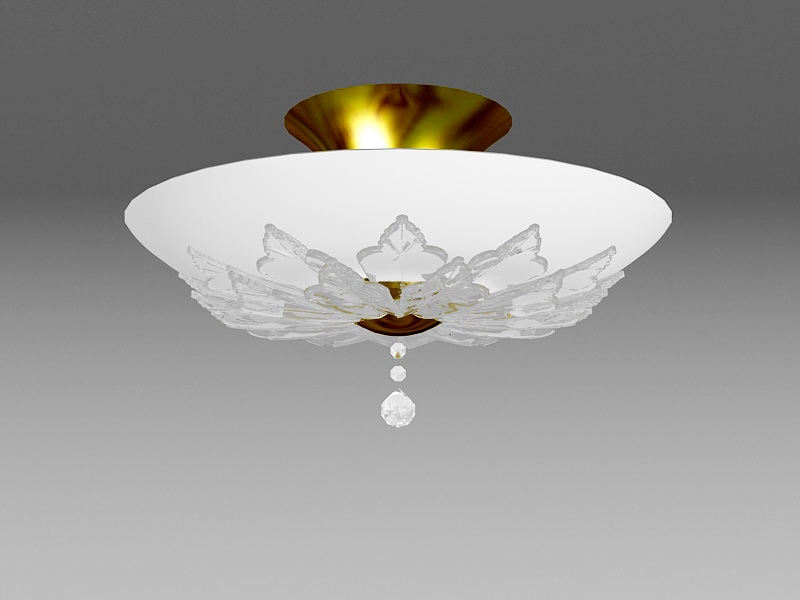 Frosted Glass Ceiling Light 3d model download — 3D model download