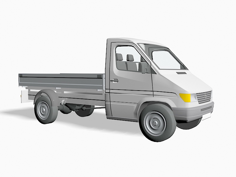 Mercedes Pickup Truck 3d model download — 3D model download