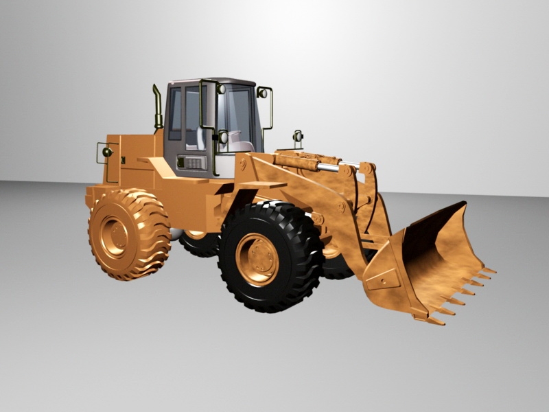 Yellow Bulldozer 3d model download — 3D model download