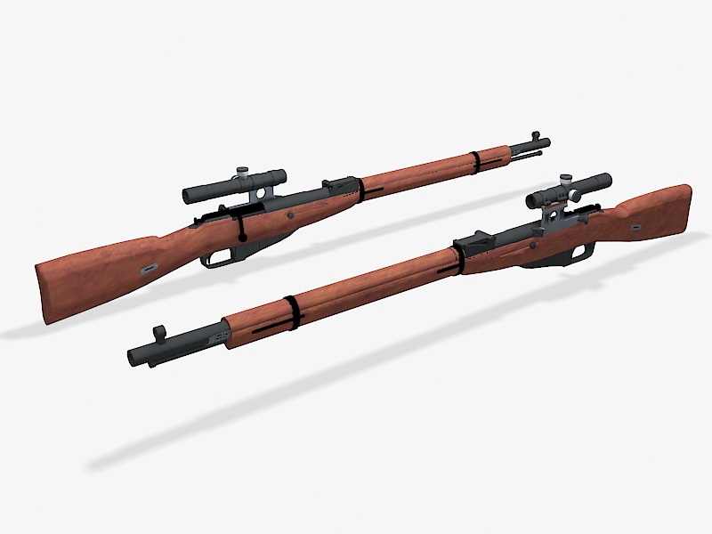 Mosin–Nagant M1891 Dragoon Rifle 3d model download — 3D model download