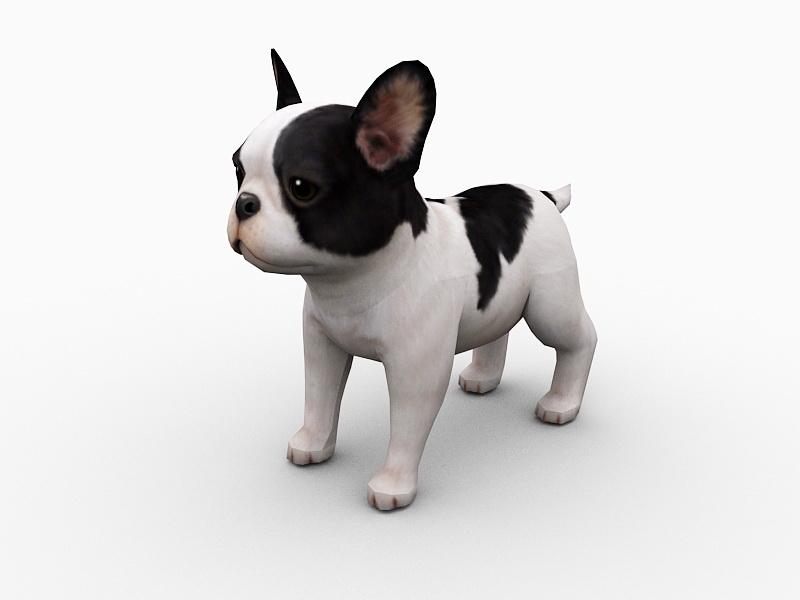 Mini French Bulldog 3d model download — 3D model download