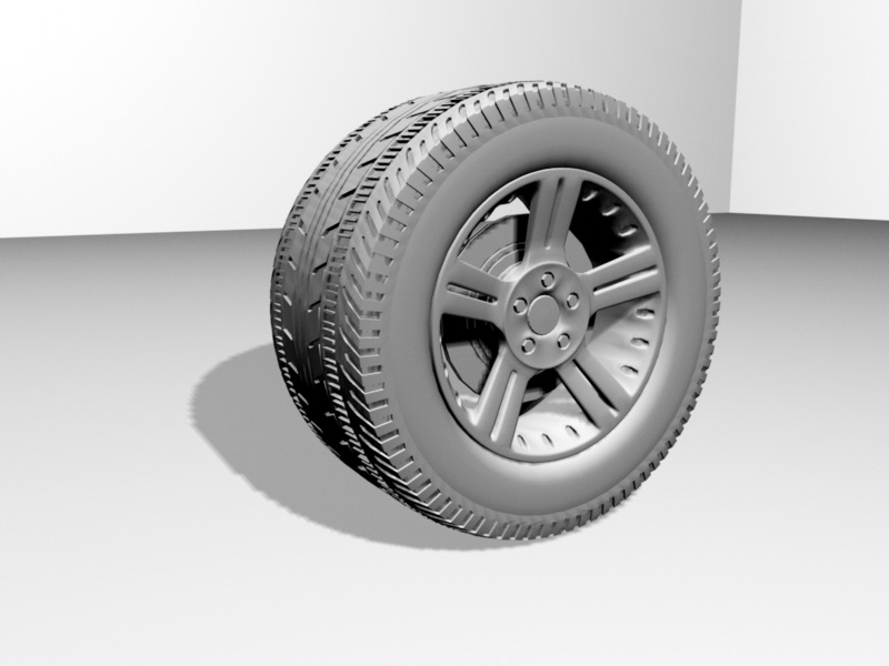Sports Car Tyre 3d model download — 3D model download