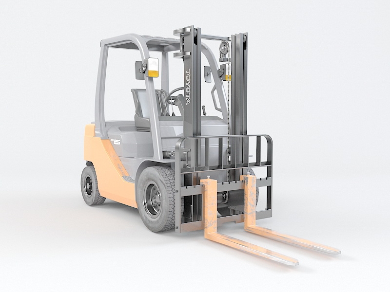 Industrial Forklift 3d model download — 3D model download