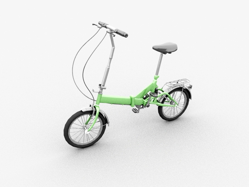 Small Wheel Bicycle 3d model download — 3D model download