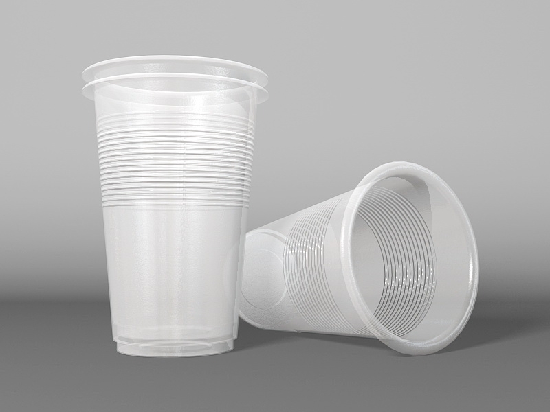 Disposable Plastic Cups 3d model download — 3D model download