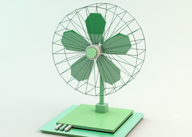Mini Desk Fan 3d model download — 3D model download