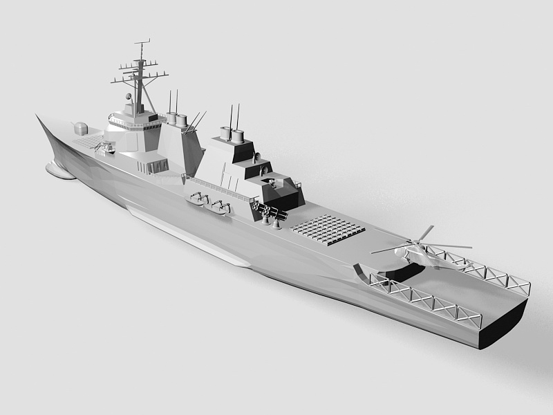 US Navy Missile Cruiser 3d model download — 3D model download