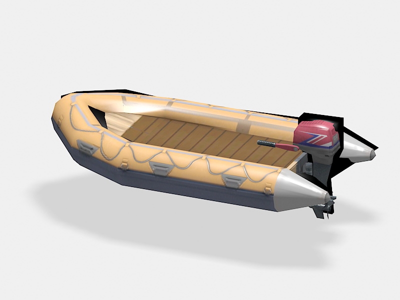 Zodiac Inflatable Boat 3d model download — 3D model download
