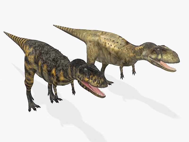 Abelisaurus Dinosaur with Two Skins 3d model download — 3D model download