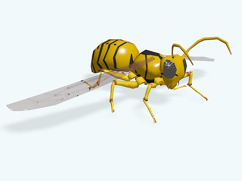 Yellow Jacket Hornet 3d model download — 3D model download