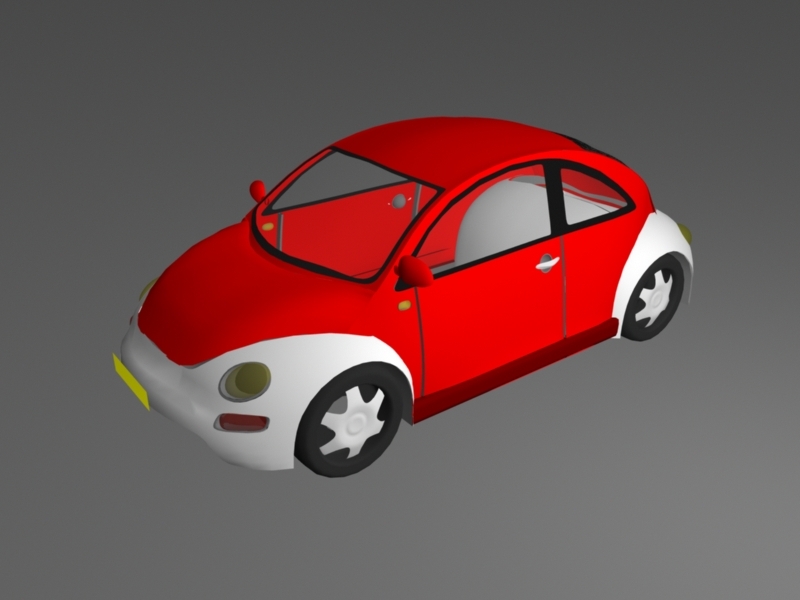 Red Coupe Car 3d model download — 3D model download