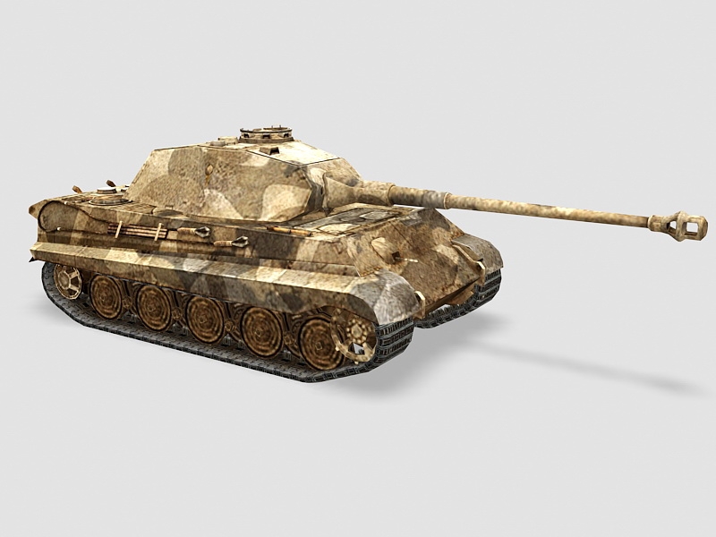German Tiger 2 Tank 3d model download — 3D model download