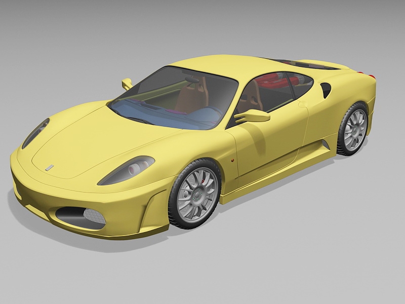 Ferrari F430 Yellow 3d model download — 3D model download