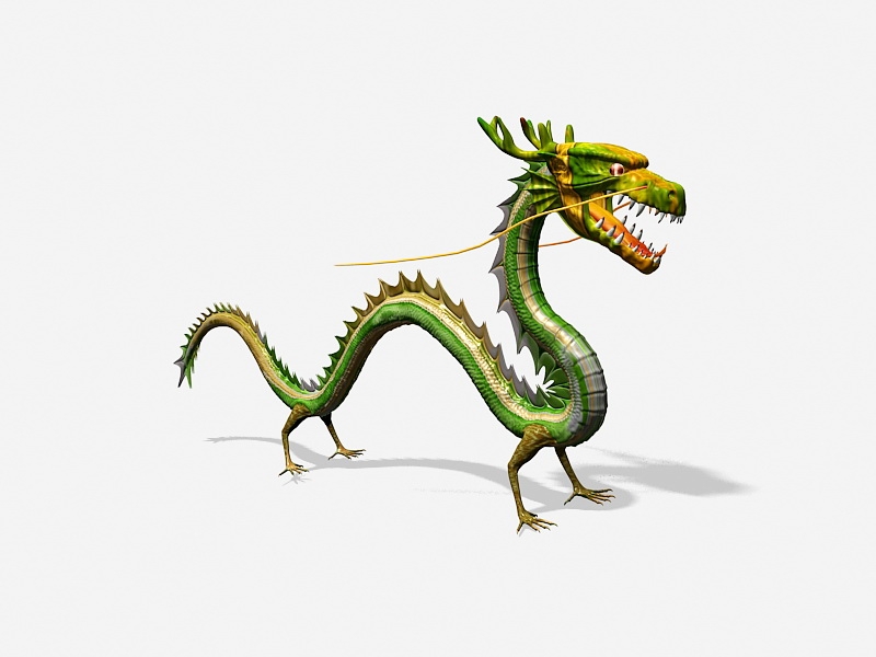 Green Chinese Dragon 3d model download — 3D model download